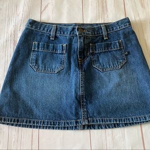 ABERCROMBIE & FITCH denim front pocket MINI SKIRT